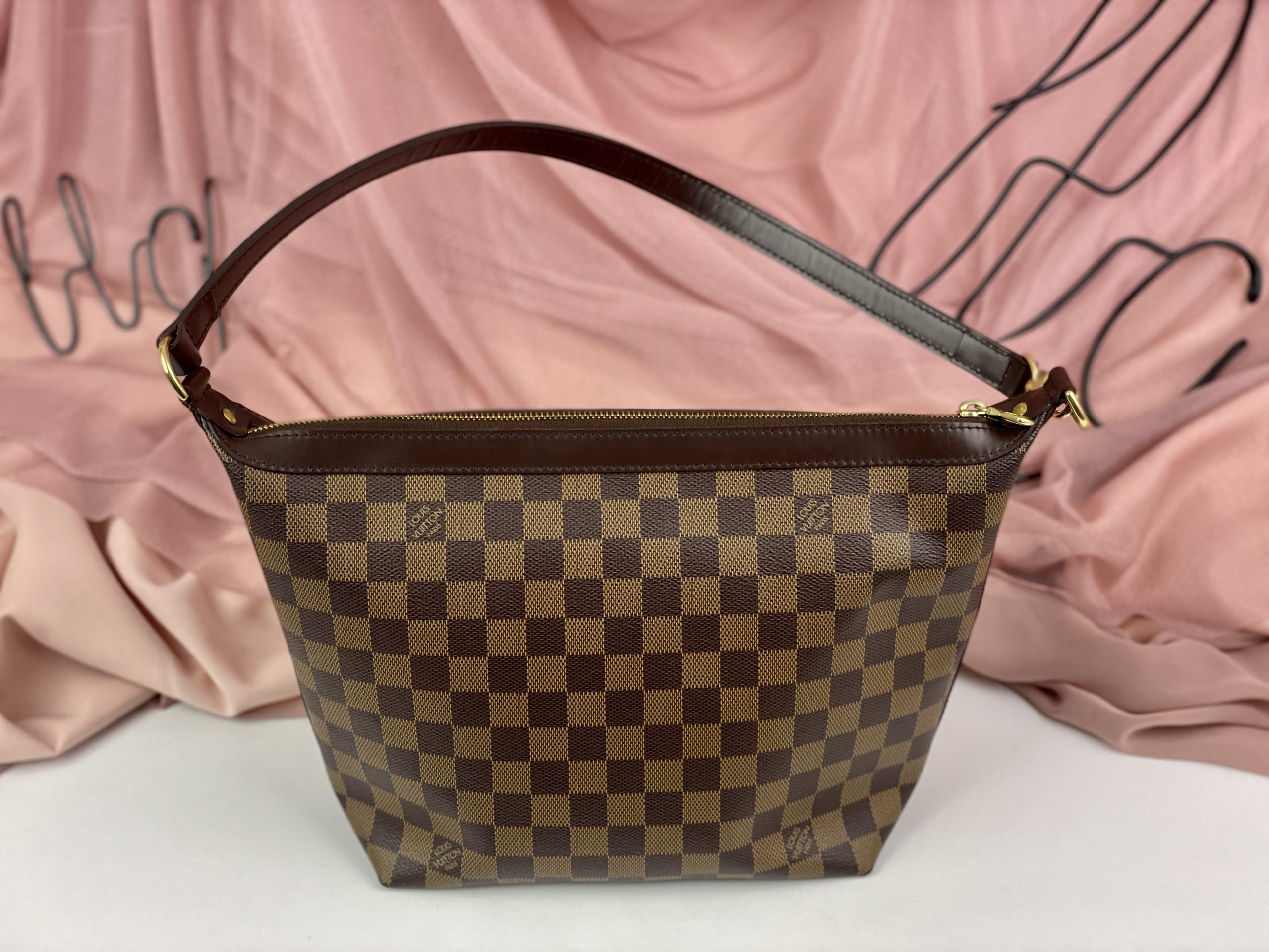 Louis Vuitton Illovo Handbag Damier MM Brown 222827152