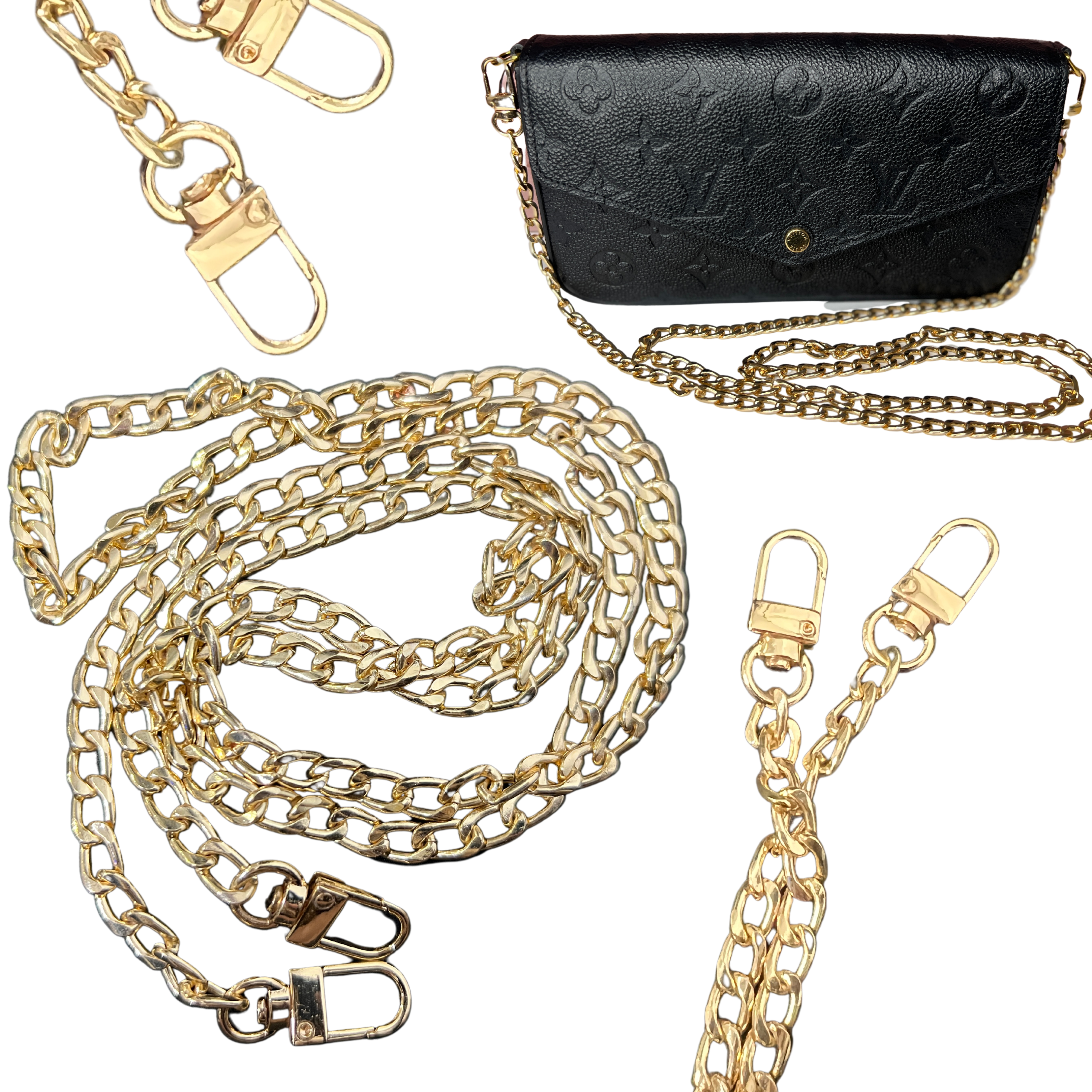 Shoulder Oval Chain Strap Replacement for Louis Vuitton Pochette
