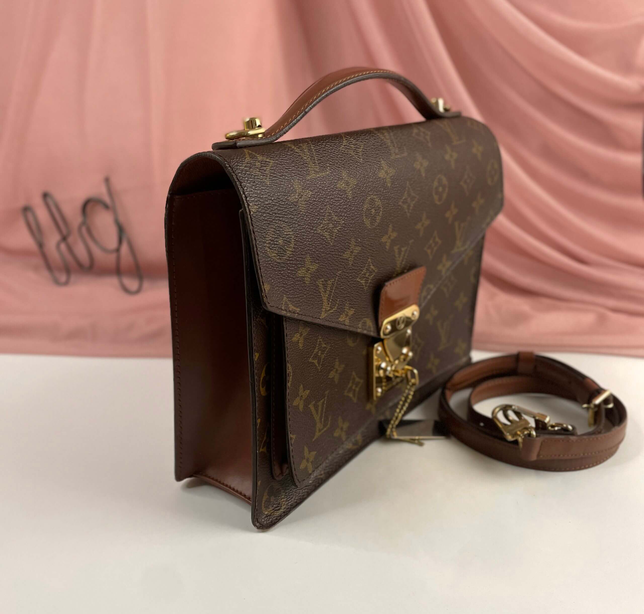 pre-owned Louis Vuitton Monceau 2way hand bag